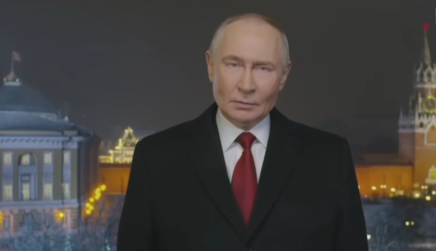 Путін у новорічному зверненні не згадав про переговори і переконував росіян у "перемозі" РФ